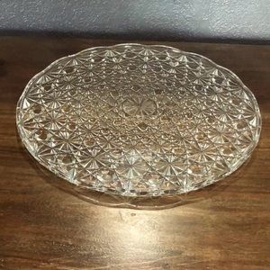 Vintage large pressed glass dish tray